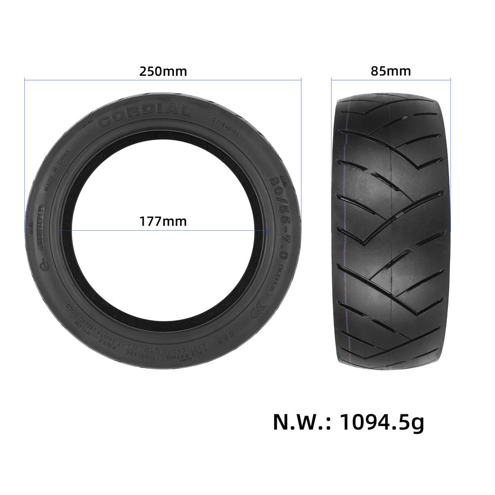 80/55-7 Self-repairing City Road Tubeless Tire for Segway Ninebot P65D Electric Scoote 10.5x3.0 Tyre